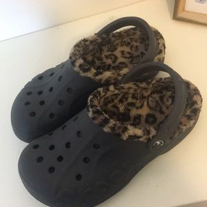 Leopard Print Fuzzy Socks